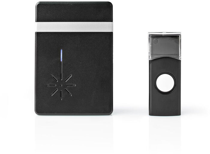 Nedis þráðlaus dyrabjalla m. rafhlöðu - Svört