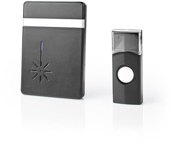 Nedis þráðlaus dyrabjalla m. rafhlöðu - Svört