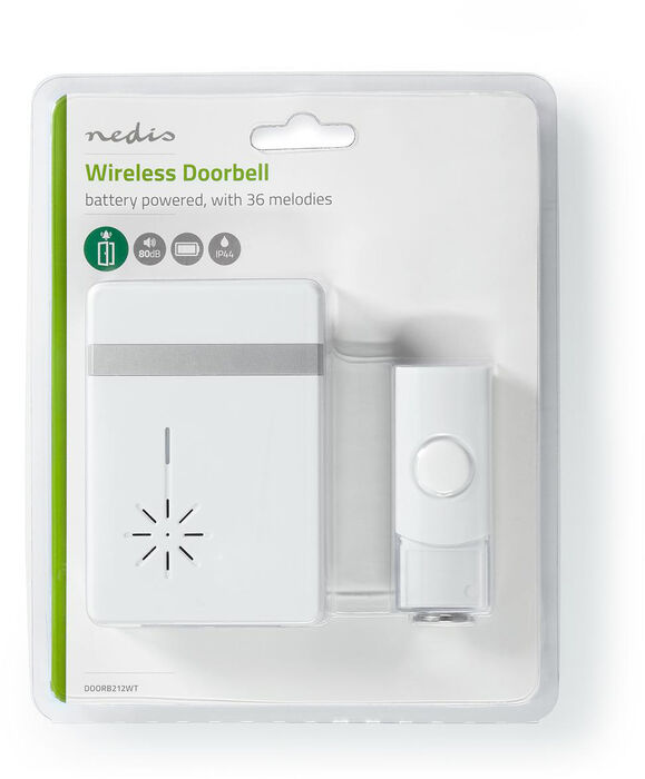 Nedis þráðlaus dyrabjalla m. rafhlöðu