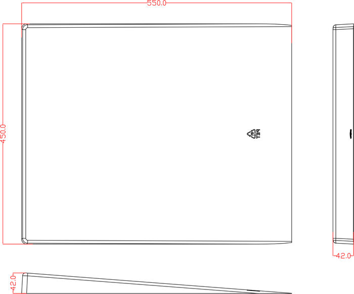 Lekabakki f. 45cm uppþvottavélar - Glær