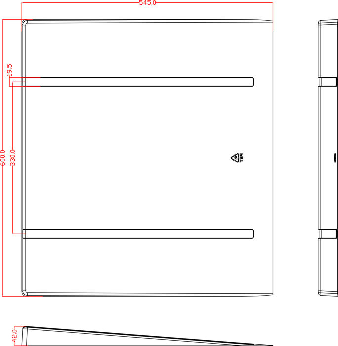 Lekabakki f. 60cm uppþvottavélar - Glær