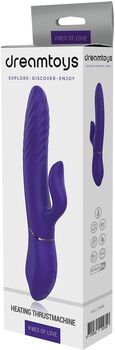 Dream Toys Vibes of Love tvöfaldur titrari með hita - Fjólublár 
