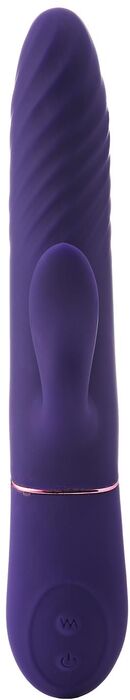 Dream Toys Vibes of Love tvöfaldur titrari með hita - Fjólublár 