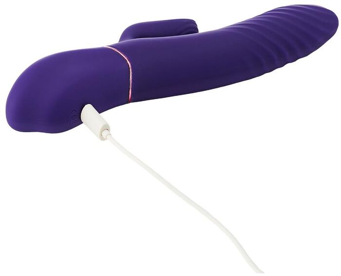 Dream Toys Vibes of Love tvöfaldur titrari með hita - Fjólublár 