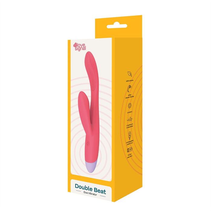 Dream Toys Double Beat tvöfaldur titrari - Bleikur