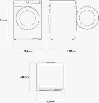 Samsung þurrkari DV90DG6845LBU3 - Svartur