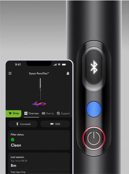 Dyson Pencilvac Fluffycone skaftryksuga - Svört