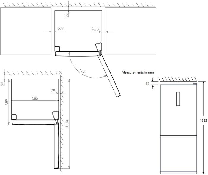 Epoq kæli- og frystiskápur - Hvítur EBF185W23D