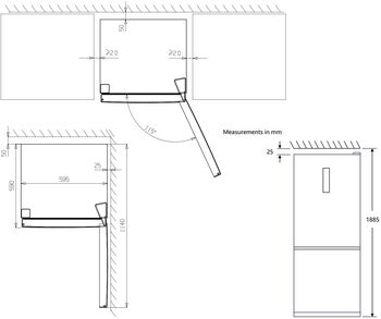 Epoq kæli- og frystiskápur - Hvítur EBF185W23D