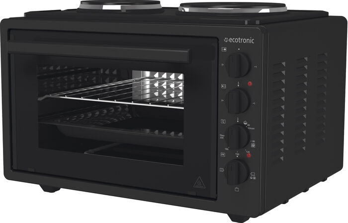 Ecotronic Borðofn með 2 hellum - Svartur