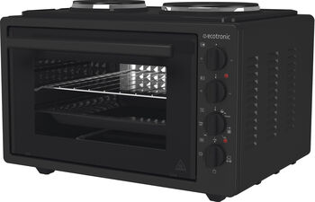 Ecotronic Borðofn með 2 hellum - Svartur