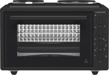 Ecotronic Borðofn með 2 hellum - Svartur