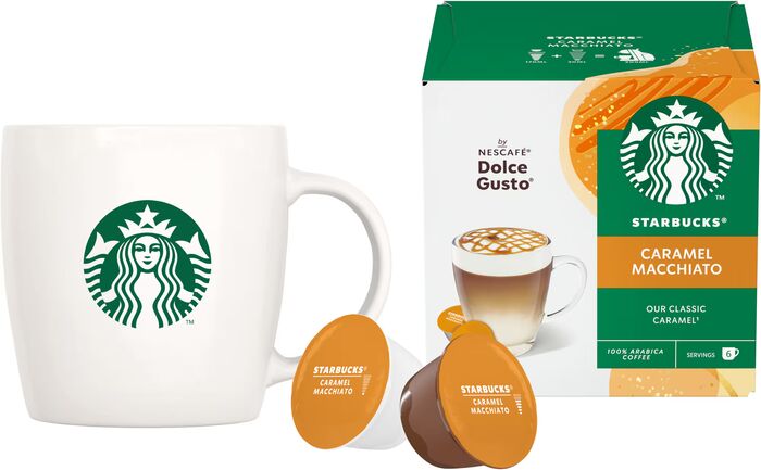 Dolce Gusto Genio S Plus hylkjavél Starbucks pakki - Svört