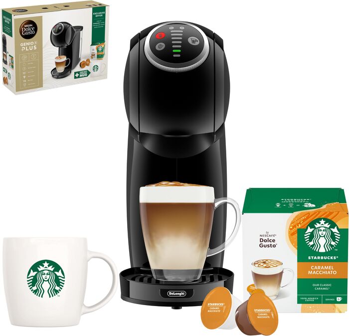 Dolce Gusto Genio S Plus hylkjavél Starbucks pakki - Svört
