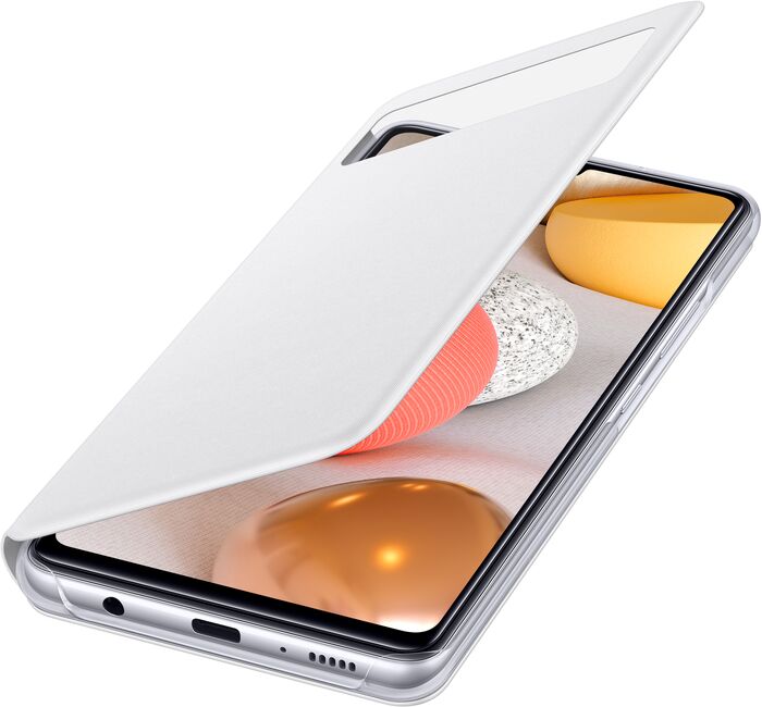 Samsung Galaxy A42 5G Smart S-View veski - Hvítt