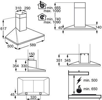 Electrolux veggháfur EFF60560OX