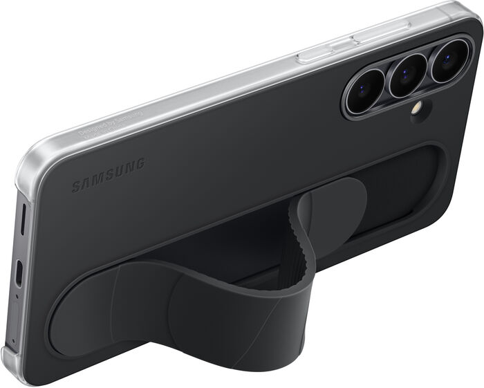 Samsung Galaxy S25 FE Standing símahulstur með ól - Svart