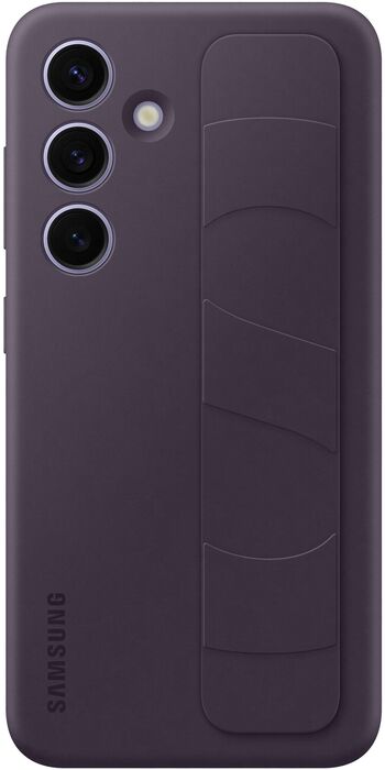 Samsung Galaxy S24 Standing símahulstur með ól - Dökkfjólublátt