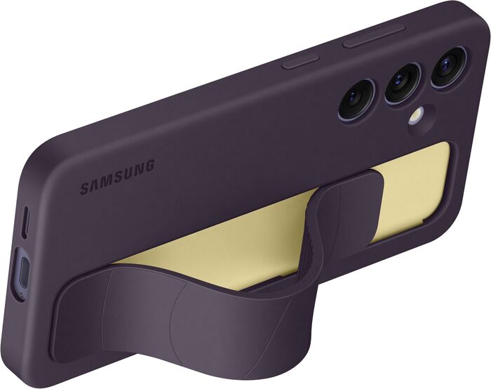 Samsung Galaxy S24 Standing símahulstur með ól - Dökkfjólublátt