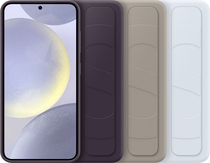 Samsung Galaxy S24 Standing símahulstur með ól - Dökkfjólublátt