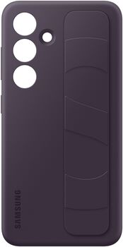 Samsung Galaxy S24 Standing símahulstur með ól - Dökkfjólublátt