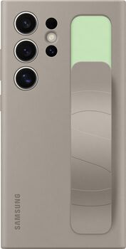 Samsung Galaxy S24 Ultra Standing símahulstur með ól - Grátt