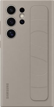 Samsung Galaxy S24 Ultra Standing símahulstur með ól - Grátt