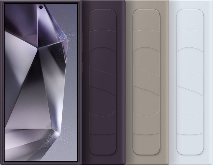 Samsung Galaxy S24 Ultra Standing símahulstur með ól - Grátt
