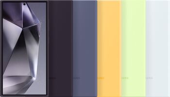 Samsung Galaxy S24 Ultra sílikon símahulstur - Dökkfjólublátt