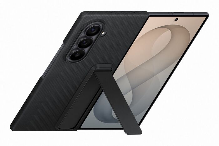 Samsung Galaxy Z Fold8 Ultra Carbon hulstur með standi - Svart