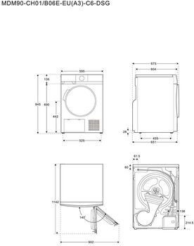 Epoq EHP9W23 þurrkari - Hvítur