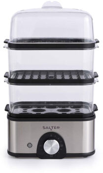 Salter 3 hæða gufusuðutæki - Silfur