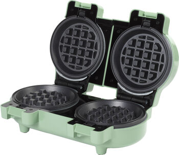 Giles & Posner tvöfalt mini vöfflujárn - Grænt