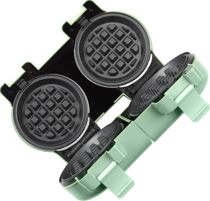 Giles & Posner tvöfalt mini vöfflujárn - Grænt