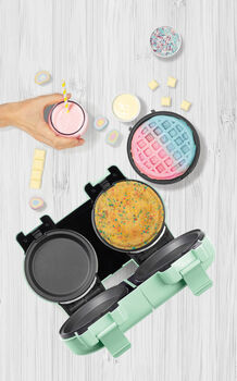 Giles & Posner tvöfalt mini vöfflujárn - Grænt