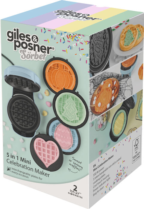 Giles & Posner 5-í-1 Mini Vöfflujárn