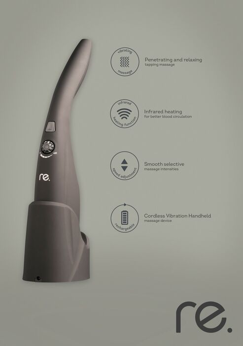 re. þráðlaust nuddtæki - Grátt