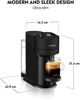 Nespresso Vertuo Next hylkjavél - Svört/Mött 