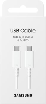Samsung USB-C í USB-C snúra 5A - Hvít 1,8 metrar 