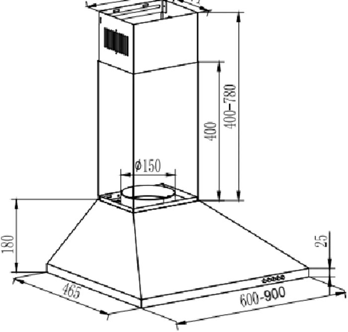 Ecotronic veggháfur EPH600 - Svartur