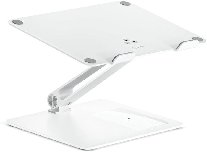 Alogic Elite fartölvustandur með þráðlausri hleðslu - Hvítur