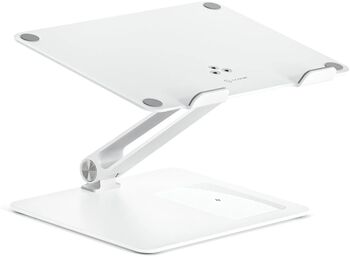 Alogic Elite fartölvustandur með þráðlausri hleðslu - Hvítur 