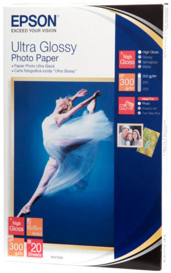 Epson 10x15cm ljósmyndapappír (20) Glossy