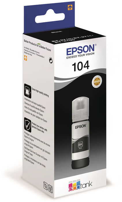 Epson EcoTank T104 blekbrúsi - Svartur