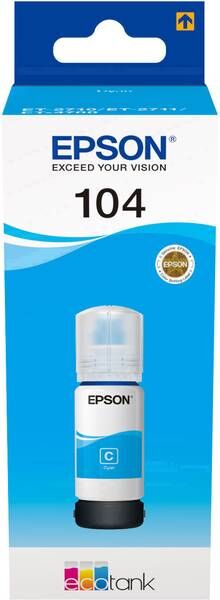Epson EcoTank T104 blekbrúsi - Blár