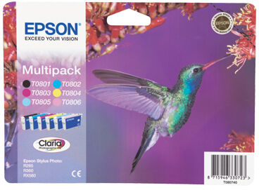 Epson T080X Blekhylki Multipack - 6 litir