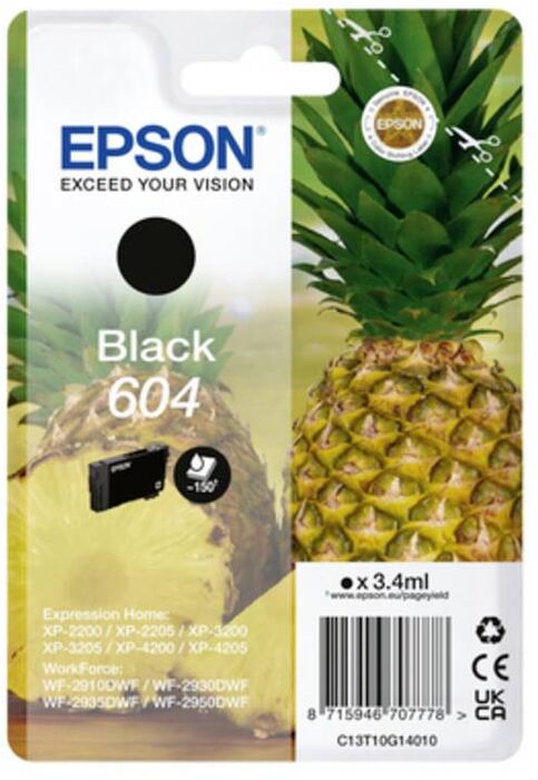 Epson T604 blekhylki - Svart