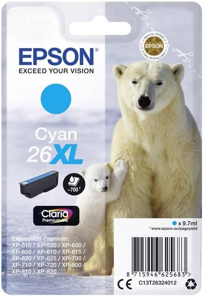 Epson T2632 XL blekhylki - Blátt
