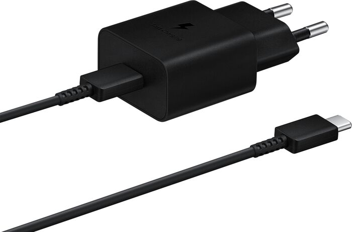 Samsung hleðslutæki 15W USB-C með kapli - Svart 