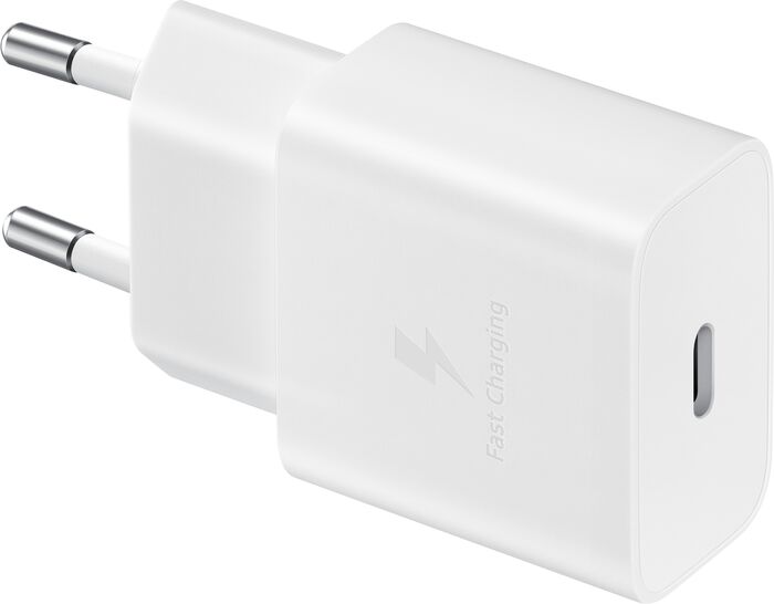 Samsung hleðslutæki 15W USB-C með kapli - Hvítt 